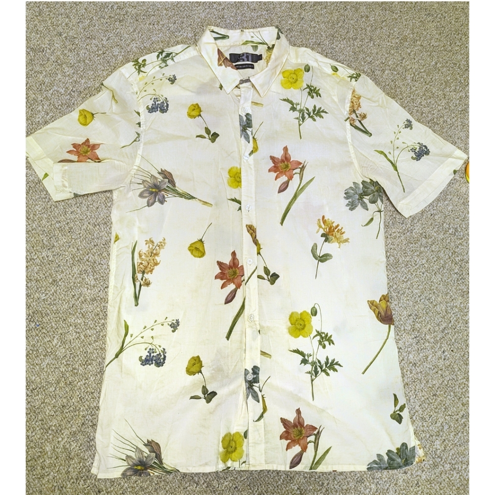 Floral button down shirt